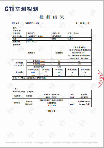 ng电子游戏废气检测汇报-2022-3